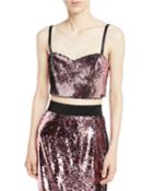 Sequin Bustier Crop Top