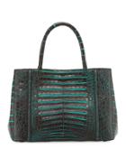 Medium Sectional Crocodile Tote Bag