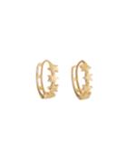 14k Gold Star Huggie Earrings