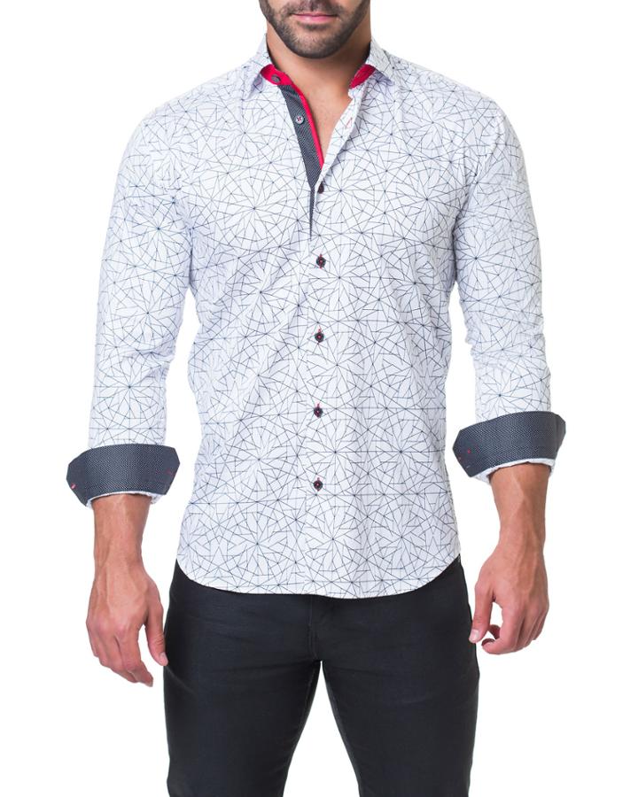 Men's Shaped-fit Fibonacci Geometric-print
