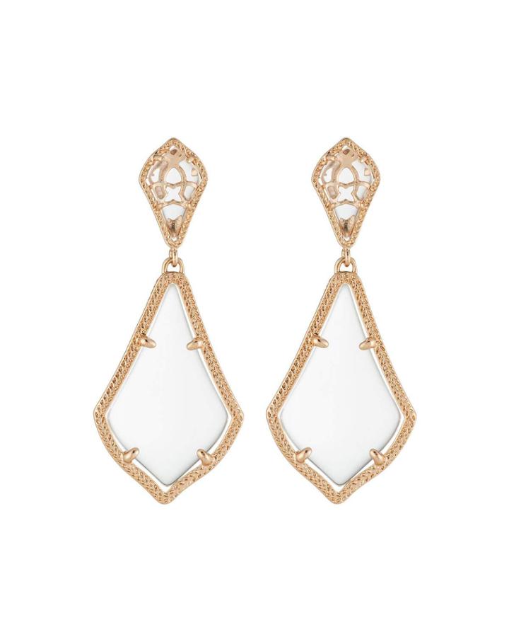 Alexa Statement Drop Earrings, Clear Glass