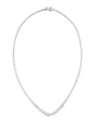 18k White Gold Diamond Tennis Necklace,