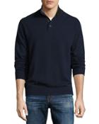 Cashmere Button-neck Sweater,