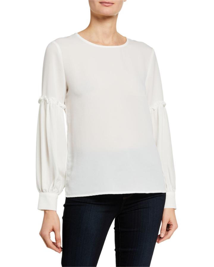 Cutout-back Long-sleeve Top