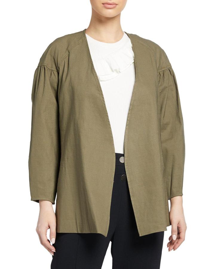 Kendrick Tie-front Linen-blend Jacket
