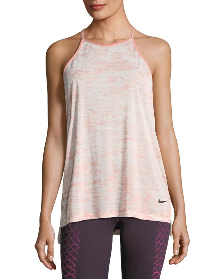 Breathe T-back Loose Training Performance Tank, Pink