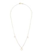 14k Open Disc Dangle Necklace, Yellow Gold