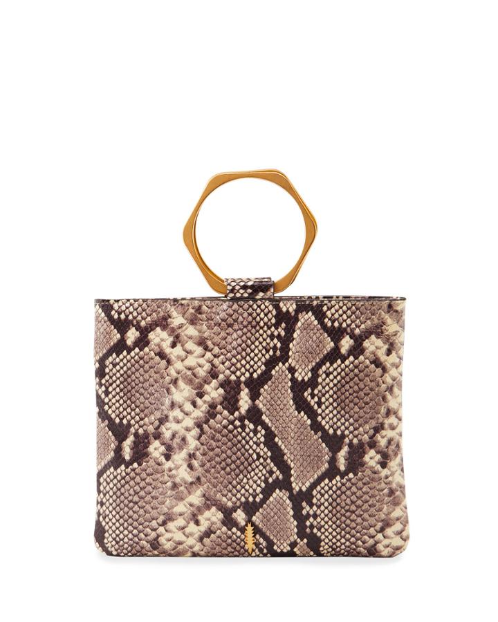 Le Pouch Ring Python-print Crossbody Bag