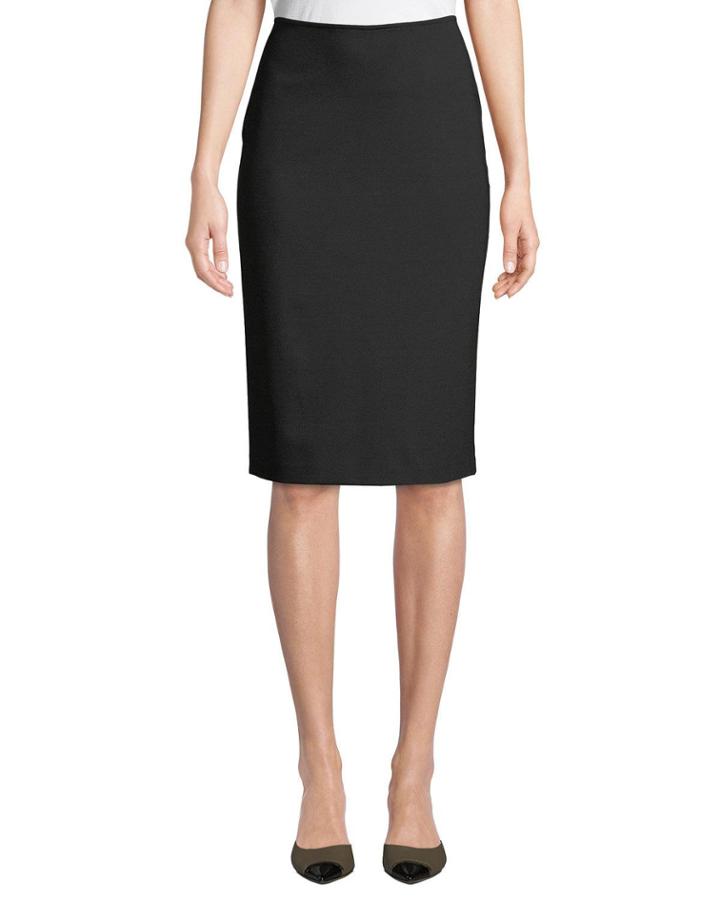 Slim Crepe Knee-length