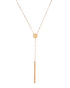 14k Rose Gold Chime Lariat Necklace