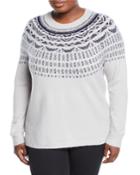 Fair Isle Knit Pullover Sweater,