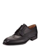 Lace-up Wing-tip Oxford, Black
