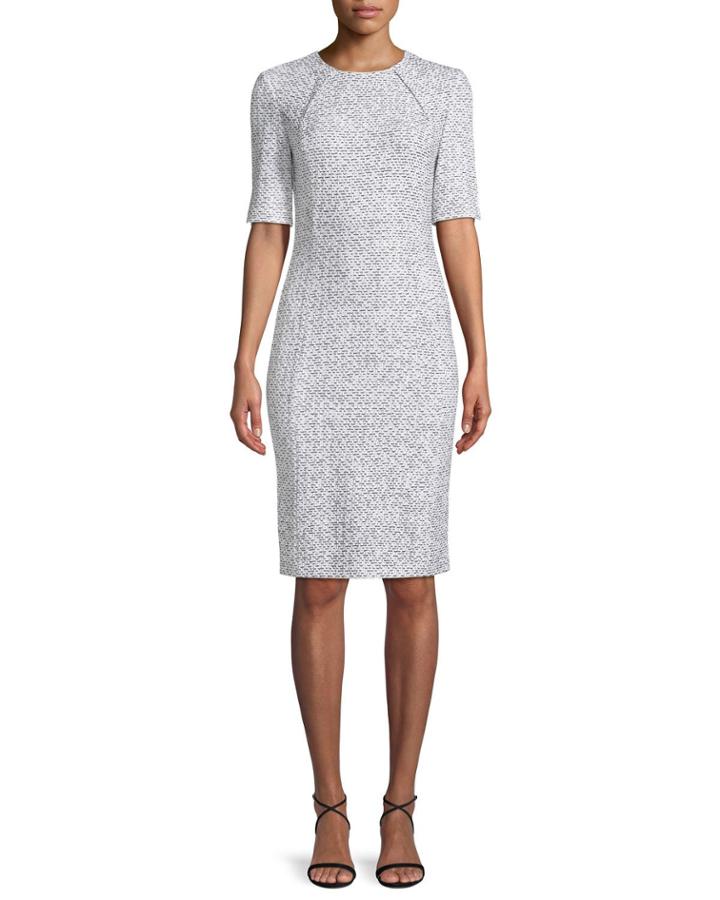 Olivia Boucle Knit Origami-neck Dress