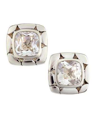 Kali Batu White Topaz Square Earrings