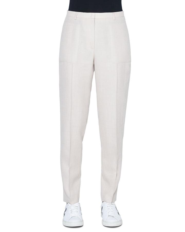 Colette Cotton-silk Straight-leg Pants