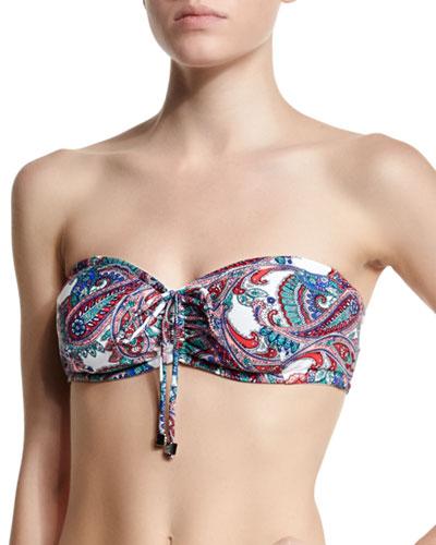 Paisley-print Convertible Cinched