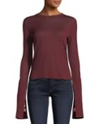 Split-cuff Merino Wool Pullover