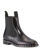 Rockstud Leather Gored Booties