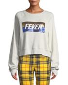 Hollywood Cropped Crewneck Sweater With