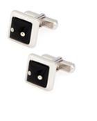 Thompson London Square Cuff Links, Black,