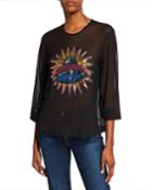 Sequin Spaceship 3/4-sleeve Dot