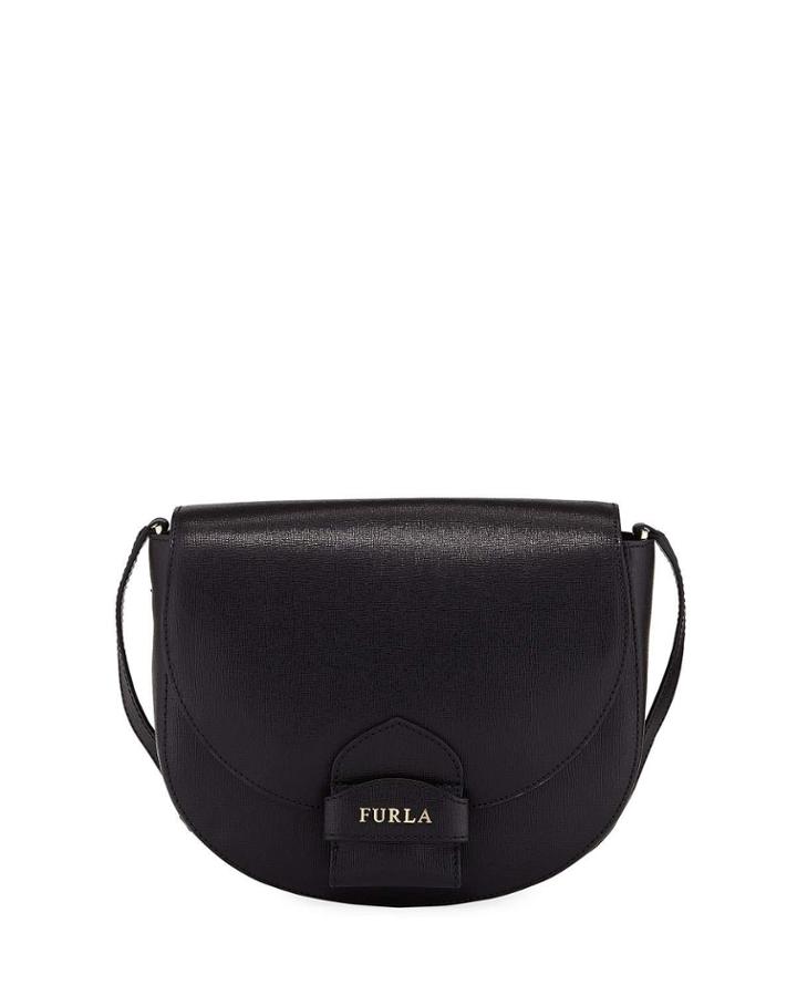 Coral Saffiano Crossbody Bag