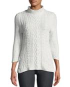 3/4-sleeve Cable-knit