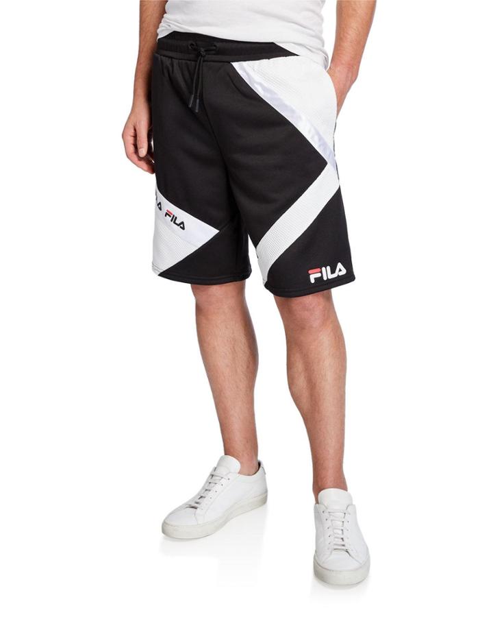 Men's Keanu Colorblock Logo Textured