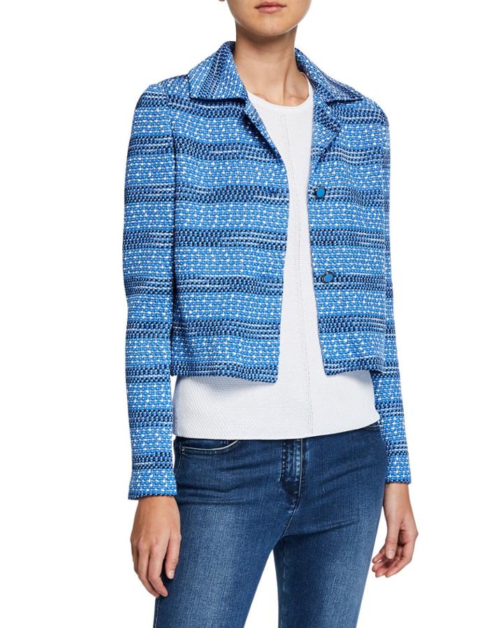 Tweed Knit Cropped Jacket