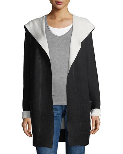 Double-face Open-front Hoodie