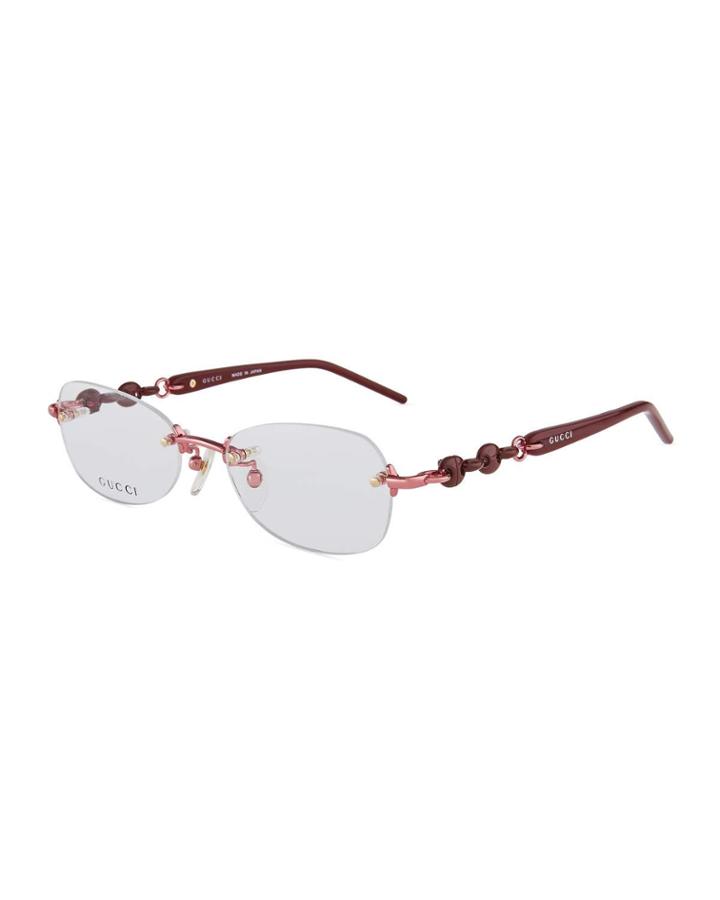 Square Rimless Acetate Optical Glasses