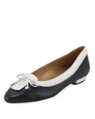 Gilia Two-tone Bow Flat, Blue/white