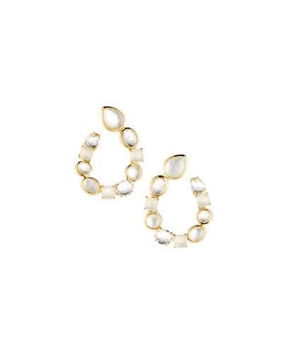 18k Rock Candy Mixed-setting Forward-facing Hoop Earrings In Flirt
