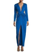 Scarlett Gathered-front Gown W/cutouts,