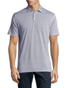 Pin-dot Polo Shirt, Barchetta Blue