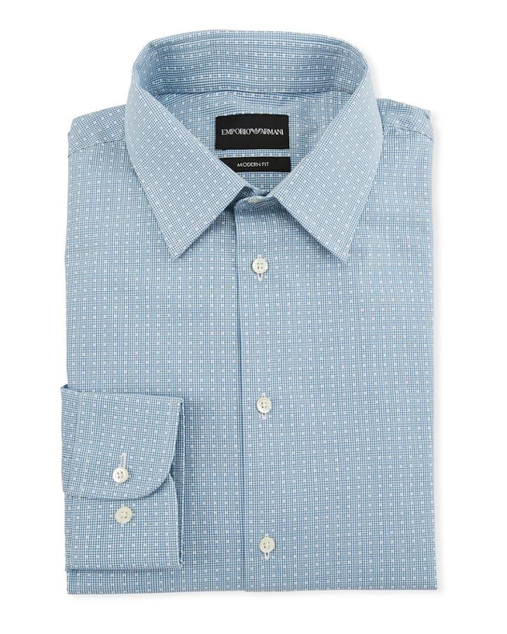 Men's Modern-fit Tonal Geometric Square Dress