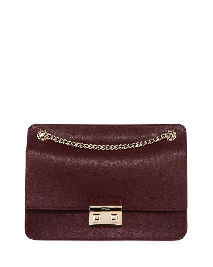 Bella Medium Saffiano Leather Crossbody Bag