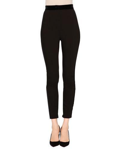 High-waist Skinny Trousers, Black