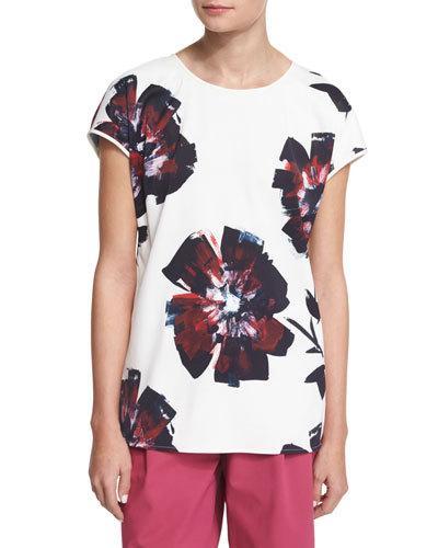Nadette Short-sleeve Floral-print Top