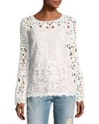 Layered Lace Bell-sleeve Top