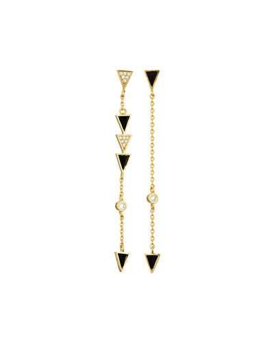 Mix-&-match Jet Arrow Dangle Earrings, Black