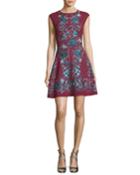 Forbidden Fruit Cap-sleeve Fit & Flare Dress