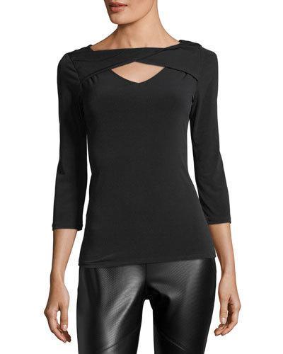 Twisted Cutout Jersey Top