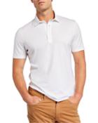 Men's Chambray Pique Polo Shirt W/ French Collar