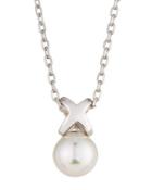Sterling Silver Infinity Pearl Pendant Necklace