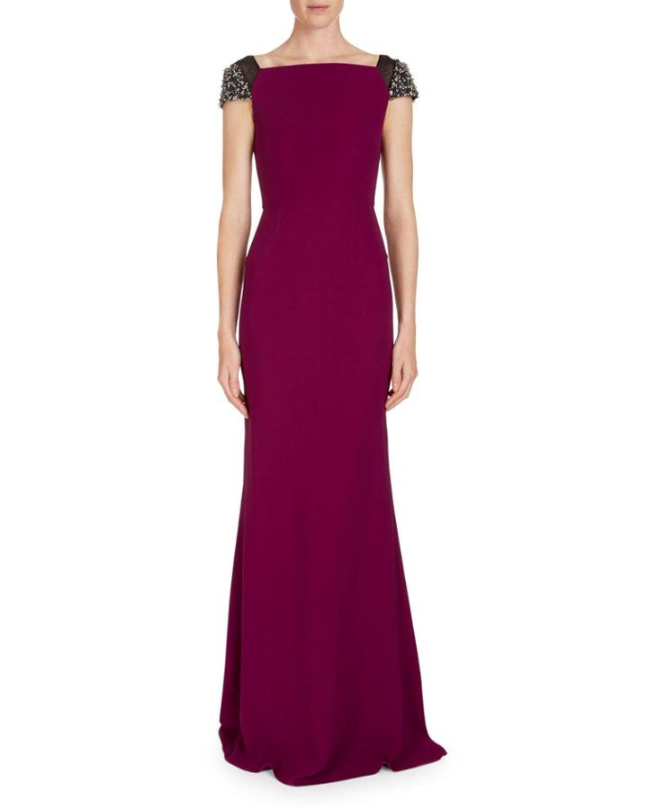 Hepworth Off-the-shoulder Fluted Gown