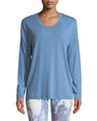 Braided-back Scoop-neck Jersey Top