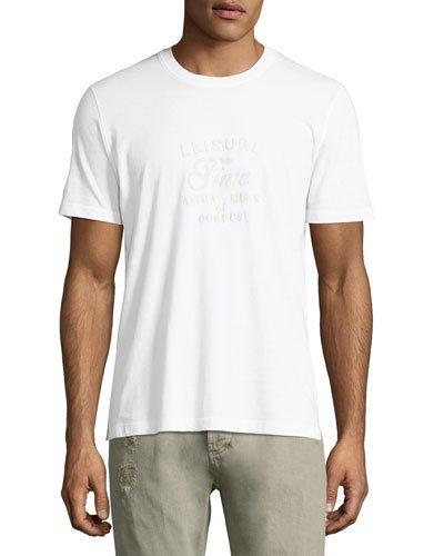 Graphic-front Crewneck Tee