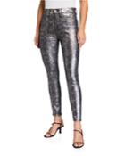 High-waist Coated Ankle