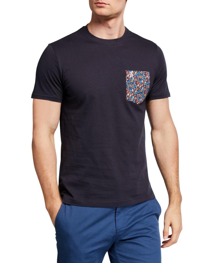 Men's Floral Pocket T-shirt